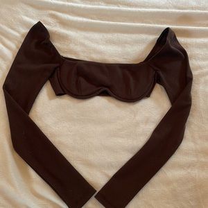 Brown Princess Polly crop top size US 2